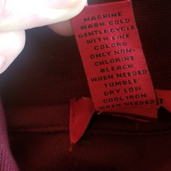 Alfani red burgundy full zip sweatshirt. - Picture 5 of 5